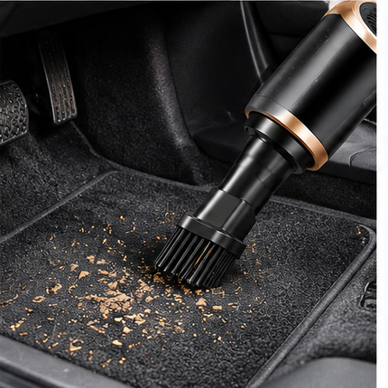 Portable Cordless Handheld Vacuum cleaner with USB Charging and Attachments- Black and Gold
