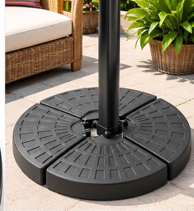 ABCCANOPY 4-Piece Fillable Patio Umbrella Base – Black, 115 lb Capacity