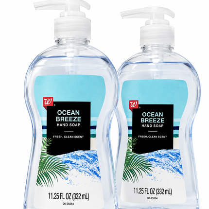 Walgreens Ocean Breeze Liquid Hand Soap, 11.25 fl oz – 2 Pack