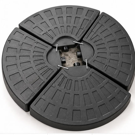ABCCANOPY 4-Piece Fillable Patio Umbrella Base – Black, 115 lb Capacity