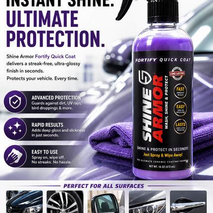 Shine Armor Fortify Quick Coat Ceramic Car Coating Spray – 16 oz