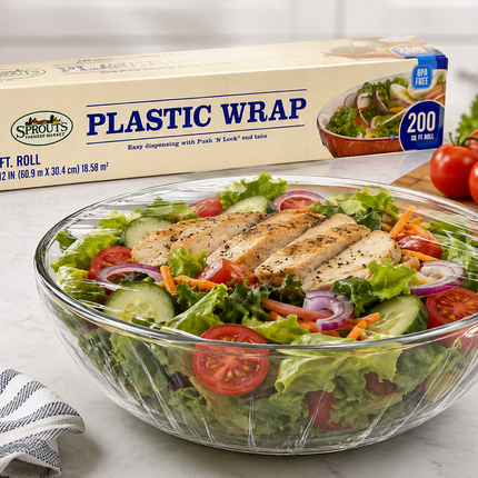 Sprouts Plastic Food Wrap, BPA-Free, 200 Sq. Ft. Roll