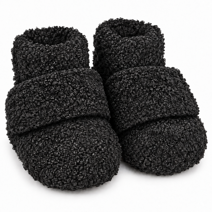 Baby Black Fuzzy Bear Paw Sock Shoes