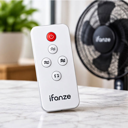 iFanZe 16-Inch Pedestal Fan with Remote Control – Black