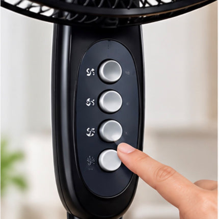 iFanZe 16-Inch Pedestal Fan with Remote Control – Black