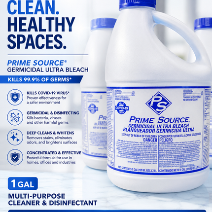 Prime Source Germicidal Ultra Bleach – 1 Gallon (128 fl oz)