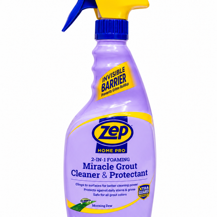 Zep Home Pro 2-in-1 Foaming Miracle Grout Cleaner & Protectant, Morning Dew – 32 fl oz