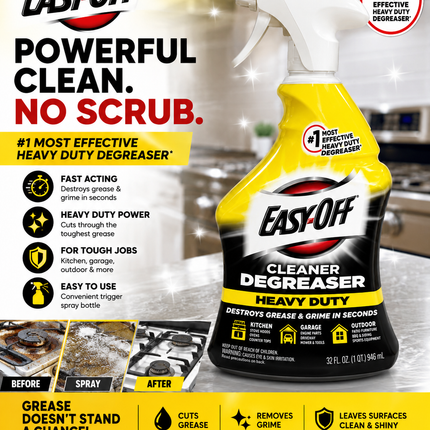 Easy-Off Heavy Duty Cleaner Degreaser Spray, 32 fl oz