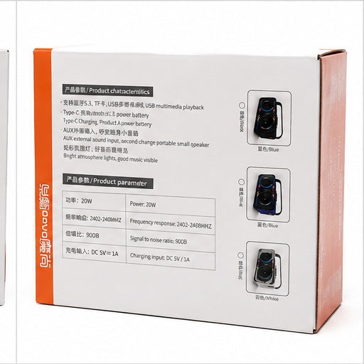 Mosovo H80 Portable Bluetooth Multimedia Speaker with TWS & LED Lights