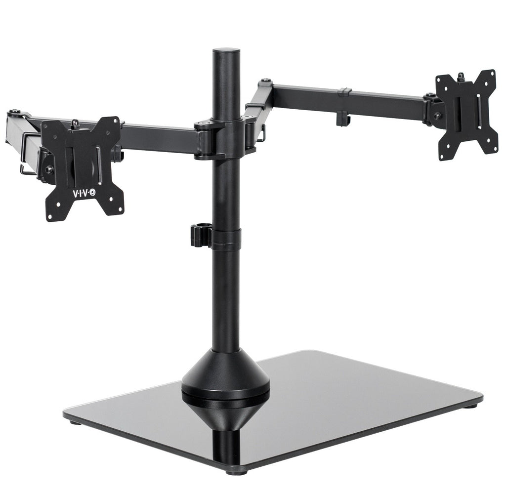 VIVO STAND-V002FG Dual Monitor Desk Stand – 13”–27” Screens