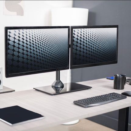 VIVO STAND-V002FG Dual Monitor Desk Stand – 13”–27” Screens