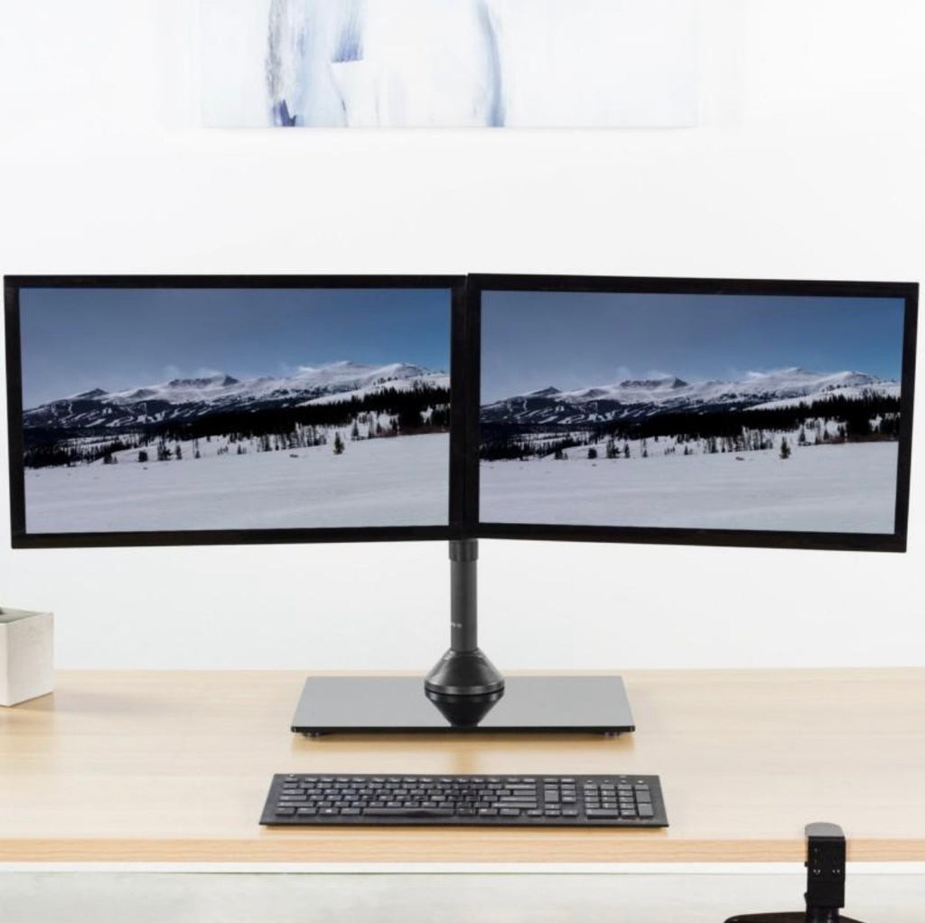 VIVO STAND-V002FG Dual Monitor Desk Stand – 13”–27” Screens