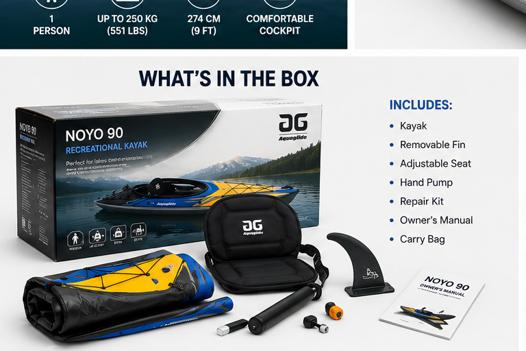 Aquaglide NOYO 90 Recreational Kayak – Stable & Comfortable