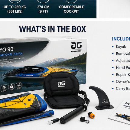 Aquaglide NOYO 90 9-Ft 1-Person Recreational Inflatable Kayak